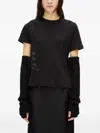Ann Demeulemeester Mea Knitted Gauntlets In Black