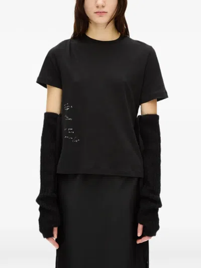 ANN DEMEULEMEESTER MEA RIB-KNIT GAUNTLETS