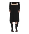 Ann Demeulemeester Medium And Long Wrap Skirt In Black