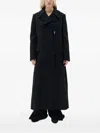 Ann Demeulemeester Melton Wool Coat In Blue