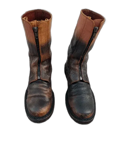 Pre-owned Ann Demeulemeester Men's Combat Boots Size 43 In Brown