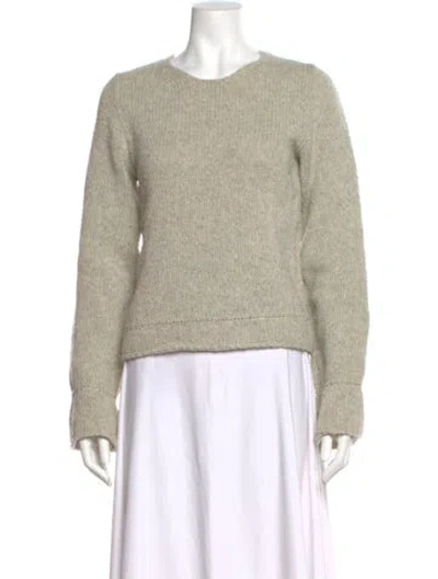 Pre-owned Ann Demeulemeester Merino Wool Crew Neck Sweater In Neutral