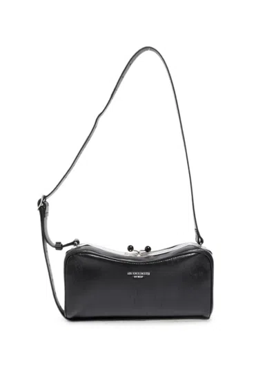 Ann Demeulemeester Metal-frame Shoulder Bag In Black