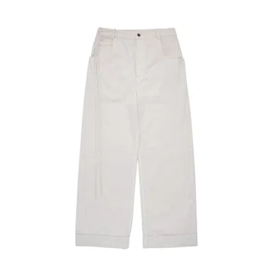 Pre-owned Ann Demeulemeester Michaël 5 Pocket High Comfort Trousers 'white' | Men's Size 52