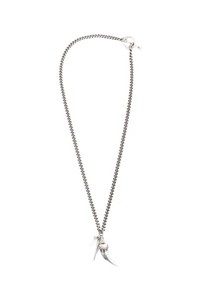 Ann Demeulemeester Mikke Chunky Necklace With Charms In Neutral