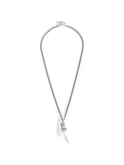 Ann Demeulemeester Mikke Curb-chain Necklace In Silver