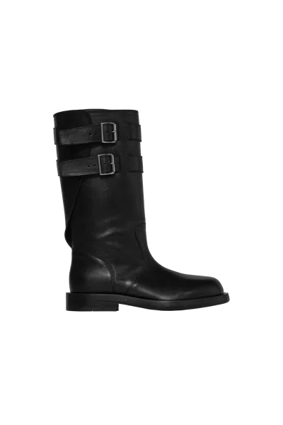 Ann Demeulemeester Milan Soft Biker Boots In Black