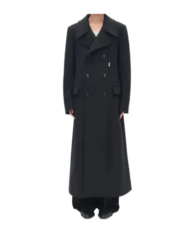 Ann Demeulemeester Miles Long Coat In Black