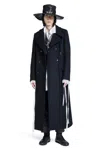 Ann Demeulemeester Miles Long Coat In Wool Melton In Black