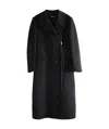 Ann Demeulemeester Miles Long Fitted Double Breasted Coat In Black