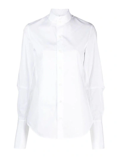 Ann Demeulemeester Milk White Spread Collar Button Shirt