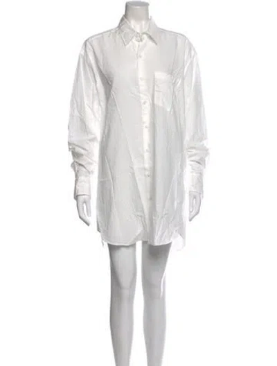 Pre-owned Ann Demeulemeester Mini Dress In White