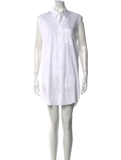 Pre-owned Ann Demeulemeester Mini Dress In White