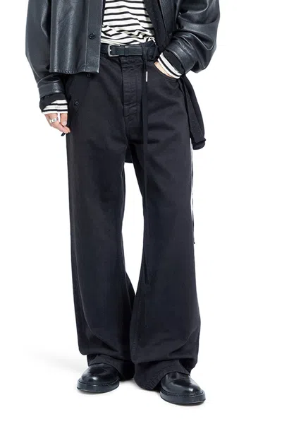Ann Demeulemeester Modest 5 Pockets Relaxed Flared Trousers In Black