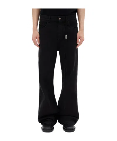 Ann Demeulemeester Modest 5 Pockets Relaxed Flared Trousers In Black