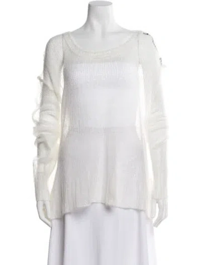 Pre-owned Ann Demeulemeester Mohair Scoop Neck Sweater W/ Tags In Neutral