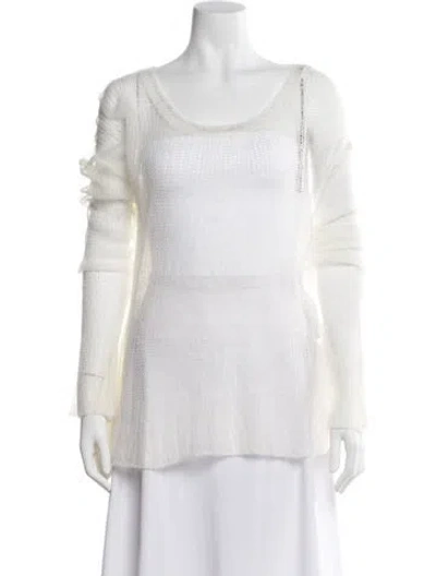 Pre-owned Ann Demeulemeester Mohair Scoop Neck Sweater W/ Tags In Neutral