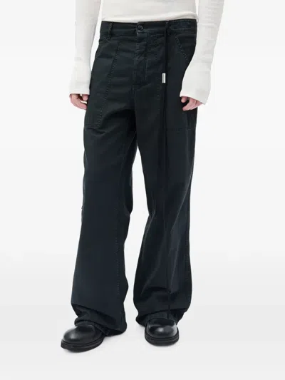 Ann Demeulemeester Monder Drawstring Trousers In Transparent