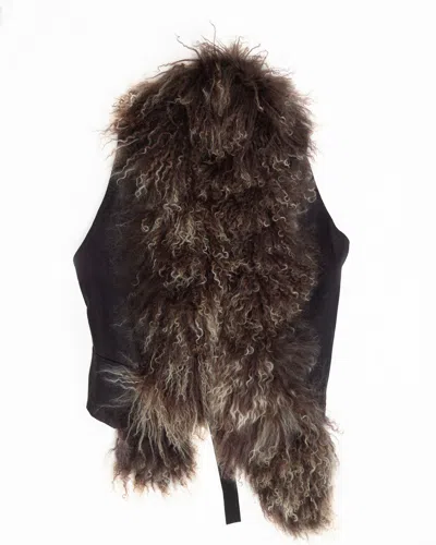 Pre-owned Ann Demeulemeester Mongolian Lamb Fur Vest In Brown
