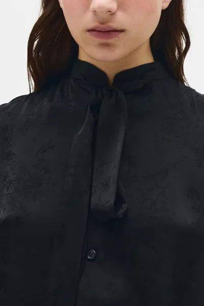 Ann Demeulemeester Moni Cropped Shirt In Black