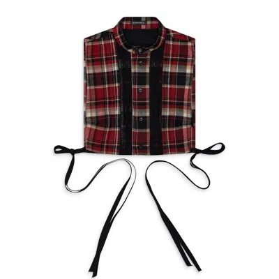 Ann Demeulemeester Moni Plastron Top With Open Sides Red In Multi