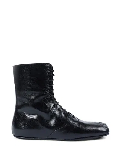 Ann Demeulemeester Monil Leather Boots In Black
