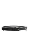 Ann Demeulemeester Monna 35cm Belt With Double Rings In Black