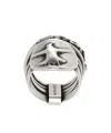 Ann Demeulemeester Mossa Bird Stacking Ring In Silver