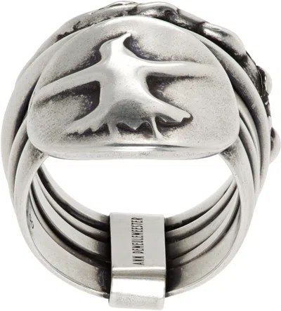 ANN DEMEULEMEESTER MOSSA FLYING BIRD STACKED RING