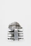 Ann Demeulemeester Mossa Flying Bird Stacked Rings In Silver