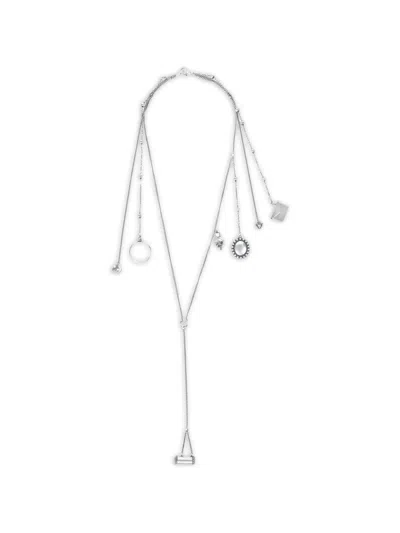 Ann Demeulemeester Multi-charm Necklace In Silver