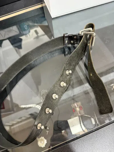Pre-owned Ann Demeulemeester Myself Period Riveted Belt In Black