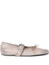 Ann Demeulemeester Nappa-leather Ballet Flats In Neutral