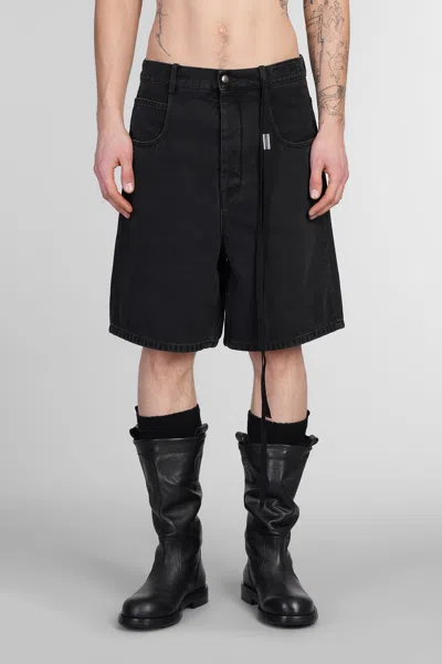 Ann Demeulemeester Narve Shorts In Black Denim
