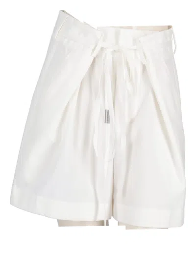 ANN DEMEULEMEESTER NATURAL WHITE JESS SHORTS