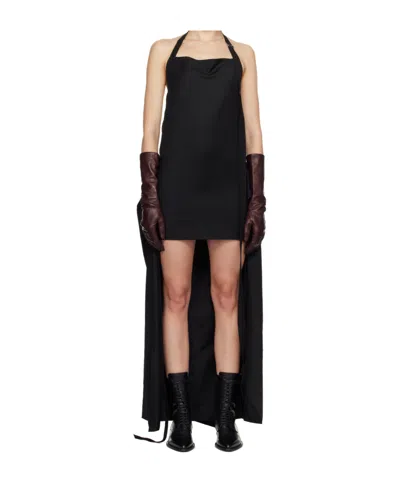 Ann Demeulemeester Neck-hanging Dress In Black