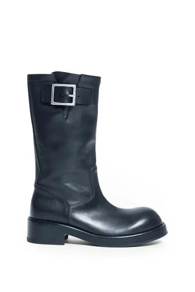 Ann Demeulemeester Neldor Engineer Boots In Black