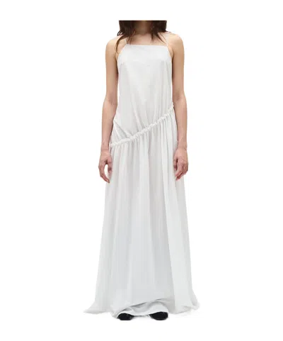 Ann Demeulemeester Neta Long Deconstructed Dress In White