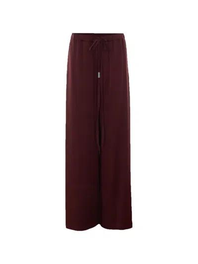 Ann Demeulemeester Nevi Lace-detail Trousers In Red