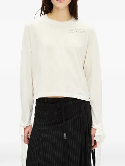 Ann Demeulemeester Niki Long-sleeved T-shirt In Neutral