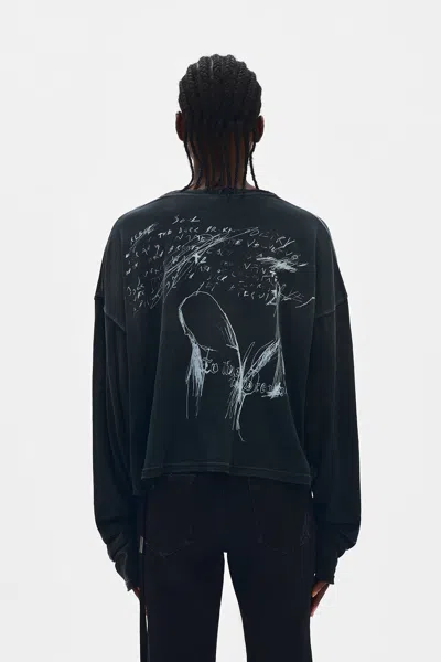 Ann Demeulemeester Nikita ''sketchbook'' Long Sleeve T-shirt In Multicolor