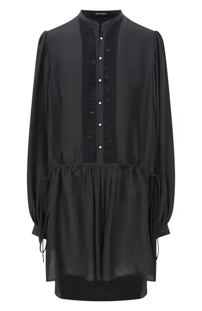 Ann Demeulemeester Noek High Comfort Short Dress In Black