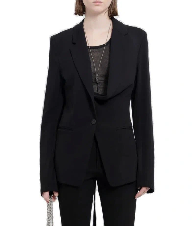 Ann Demeulemeester Nova Single-breasted Asymmetric Blazer In Black