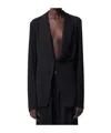 Ann Demeulemeester Nova Light Deconstructed Blazer In Black