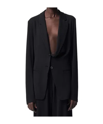 Ann Demeulemeester Nova Light Deconstructed Blazer In Black