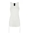 Ann Demeulemeester Mara Wrinkled Cropped Tank Top In White