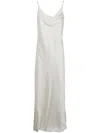 ANN DEMEULEMEESTER NURA LONG SLIP DRESS WITH FRONT PANEL,2401.W.DR27.FA425.002