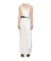 Ann Demeulemeester Off-white Nura Slip Maxi Dres In White