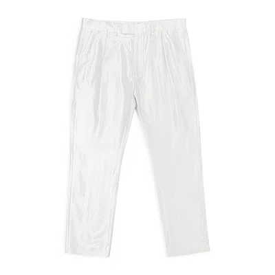 Ann Demeulemeester Nwt Demeulemeester Straight Silver Men's Casual Pants In White