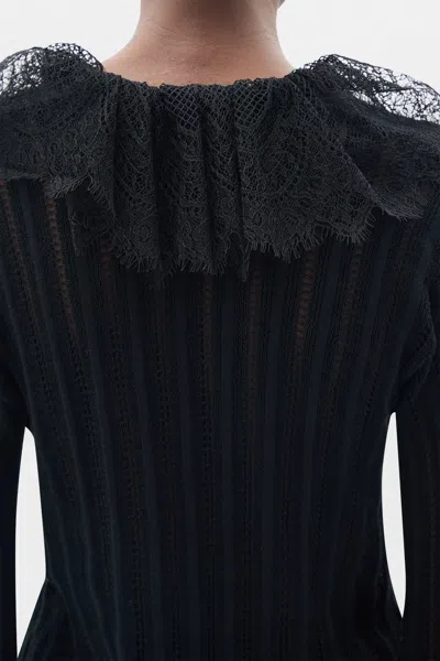 Ann Demeulemeester Nya Open Rib Fitted Cardigan In Multi